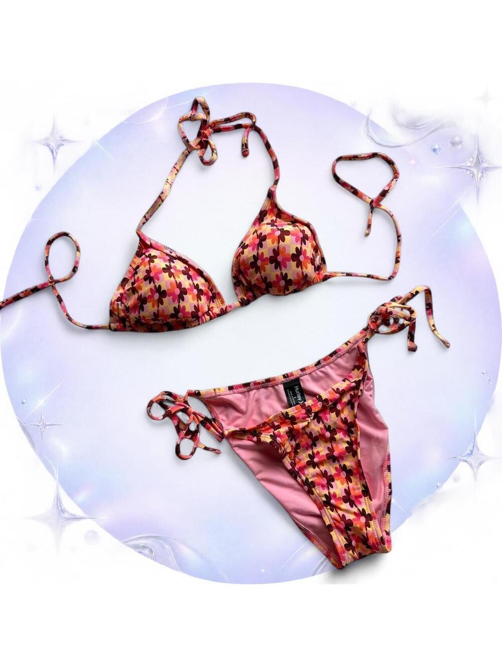 Never Worn Hurley Retro Floral Bikini Set